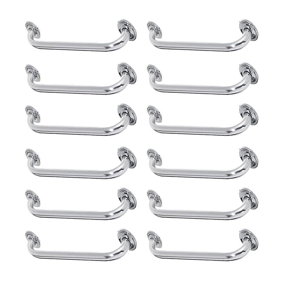 Alça Apoio Banheiro Kit 12 Uni Inox 50cm Idoso Cadeirante Acessibilidade Deficiente Segurança - 1