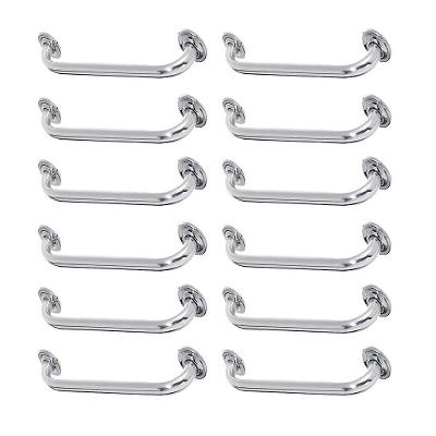 Alça Apoio Banheiro Kit 12 Uni Inox 50cm Idoso Cadeirante Acessibilidade Deficiente Segurança
