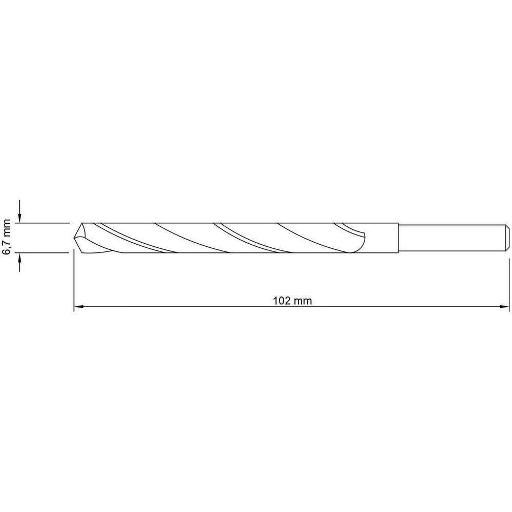 Broca Para Aço 17-64 Polegada X 102 Mm Em Aço Rápido Hss Din 338 Para Uso Doméstico - 2