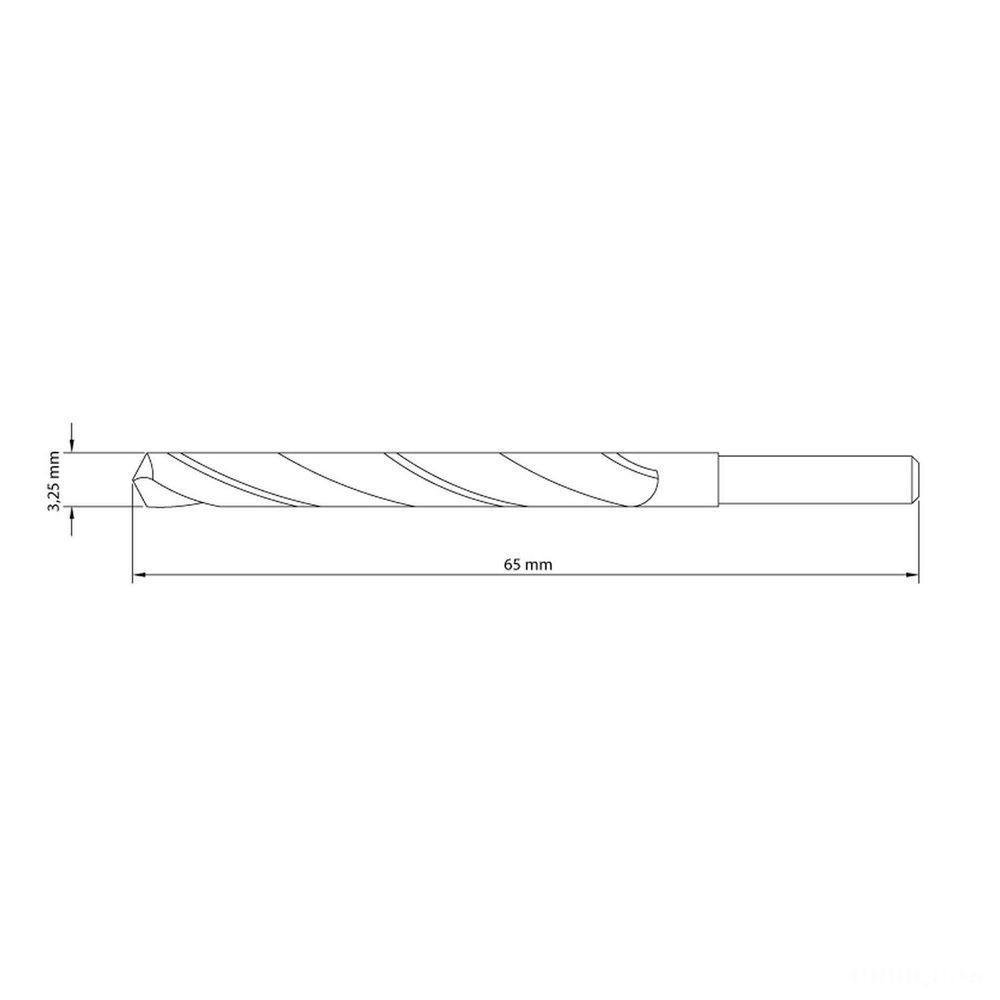 Broca Para Aço 3.25x65 Mm Tramontina Em Aço Rápido Hss Din 338 Tramontina - 4