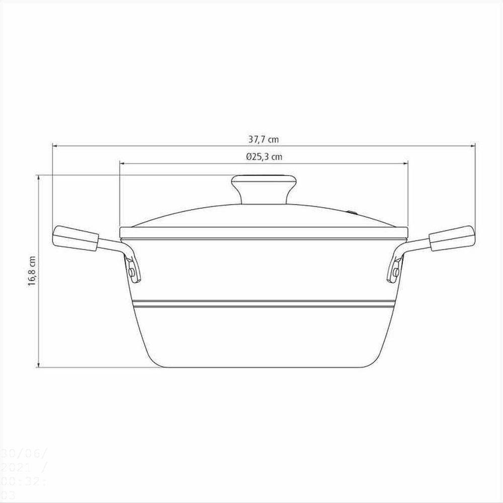 Caçarola Sicília Em Alumínio Com Revestimento Interno E Externo Em Antiaderente Starflon - 4