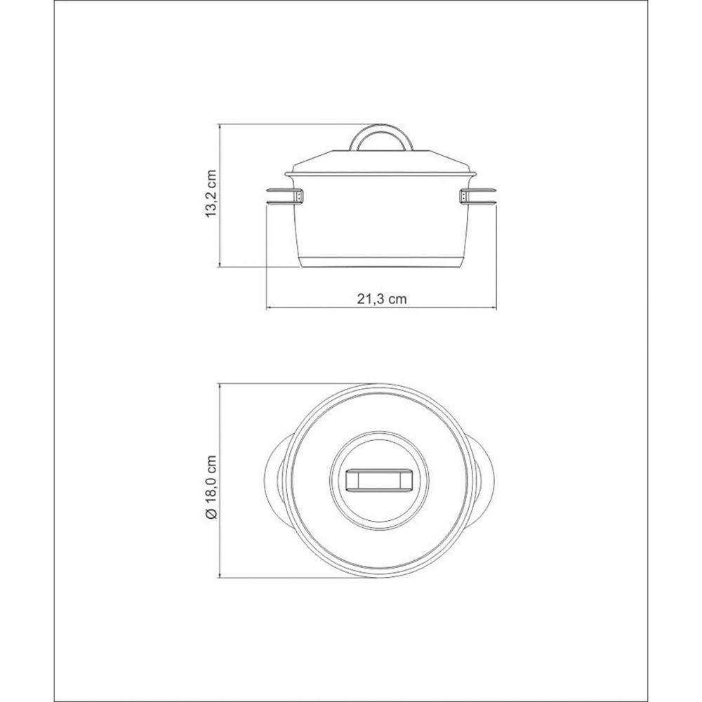 Caçarola Tramontina Solar Funda Em Aço Inox Fundo Triplo Com Tampa E Alças 16 Cm 1,8 L Tramontina - 7
