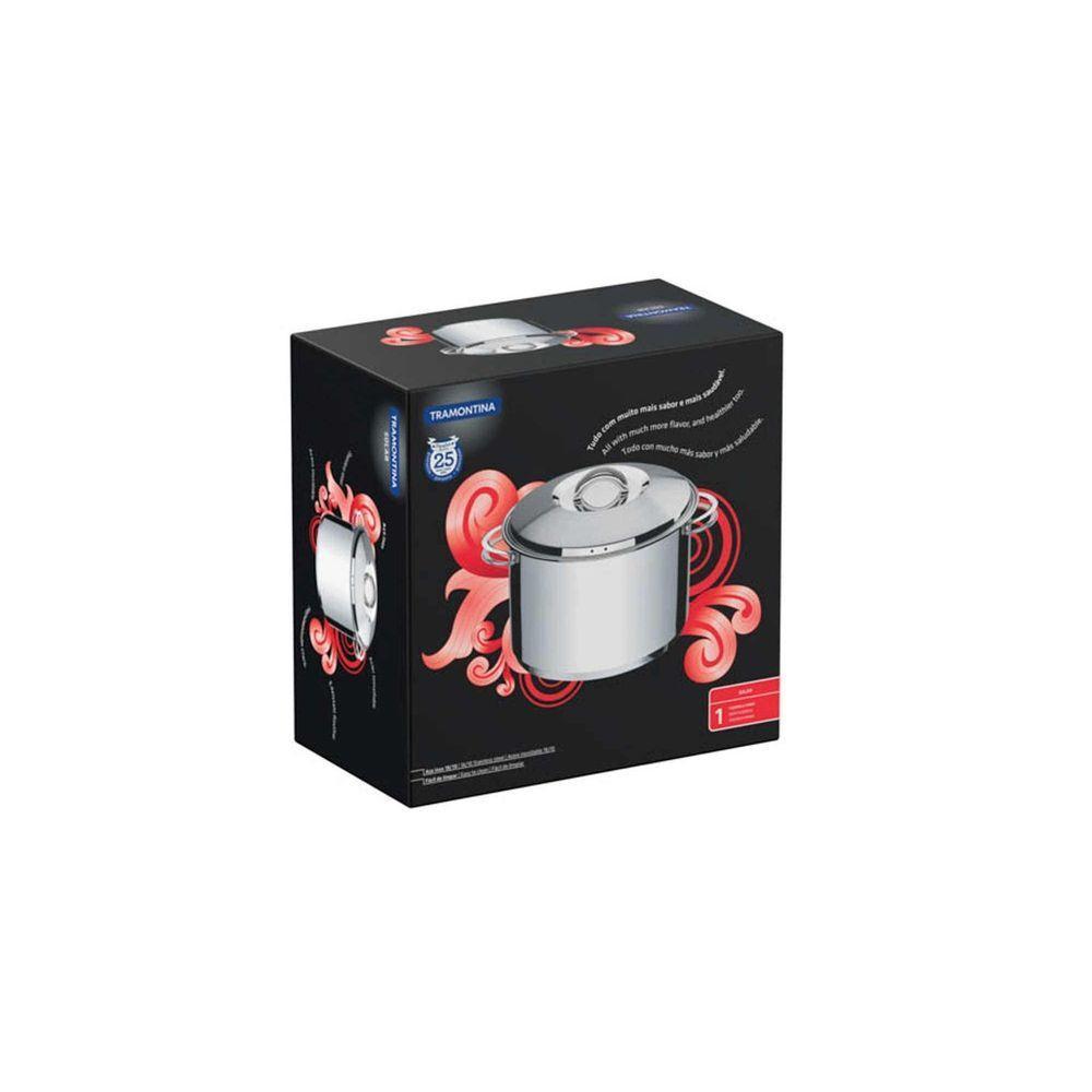 Caçarola Tramontina Solar Funda Em Aço Inox Fundo Triplo Com Tampa E Alças 16 Cm 1,8 L Tramontina - 10
