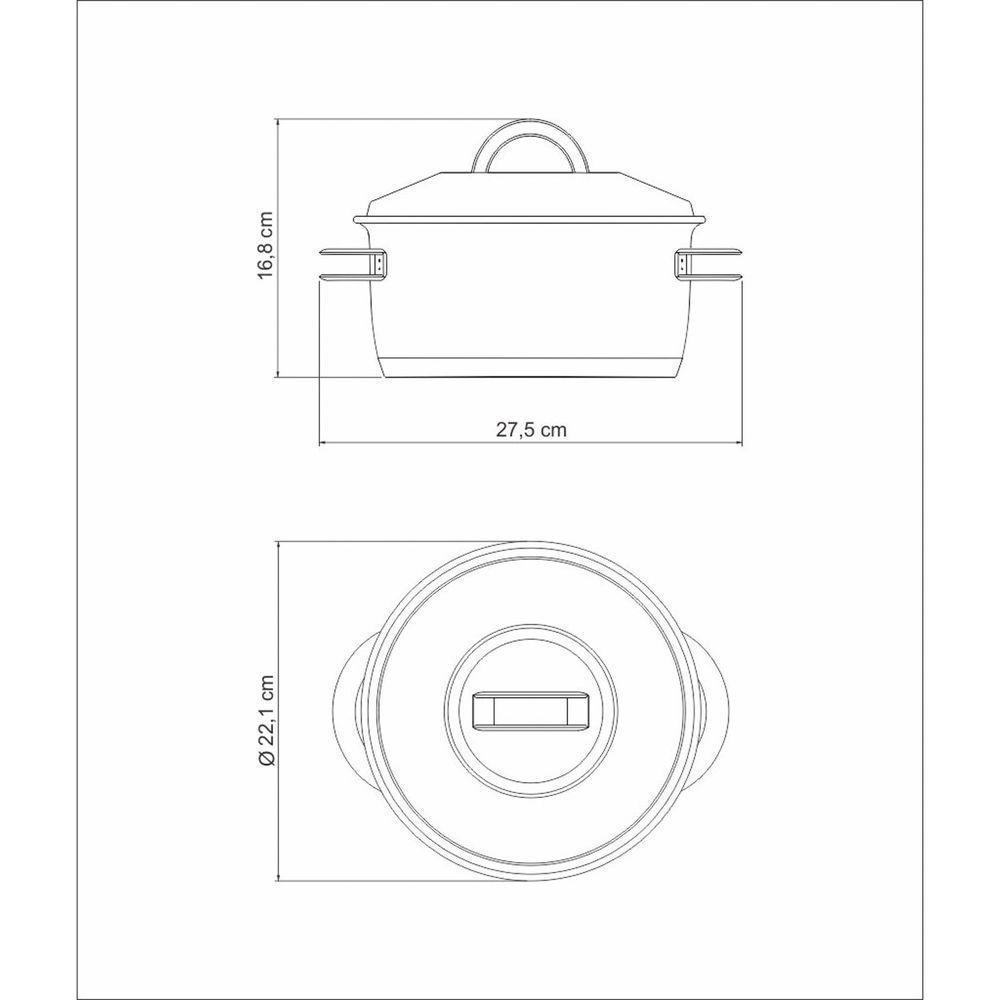 Caçarola Tramontina Solar Funda Em Aço Inox Fundo Triplo Com Tampa E Alças 20 Cm 3,6 L Tramontina - 8