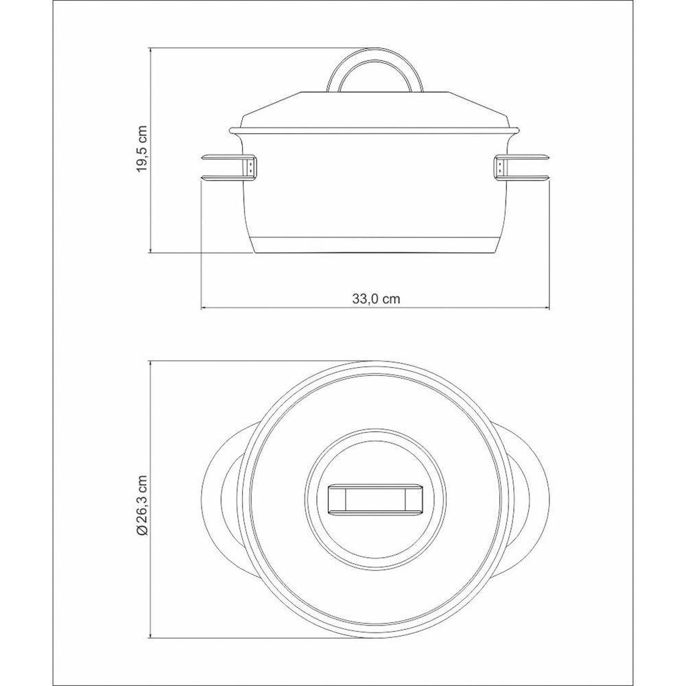Caçarola Tramontina Solar Funda Em Aço Inox Fundo Triplo Com Tampa E Alças 24 Cm 6,1 L Tramontina - 6