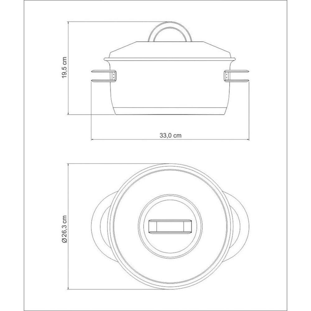 Caçarola Tramontina Solar Funda Em Aço Inox Fundo Triplo Com Tampa E Alças 24 Cm 6,1 L Tramontina - 10