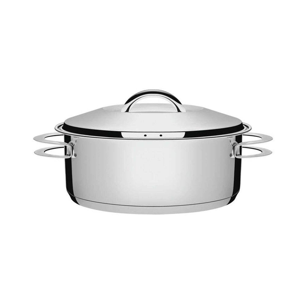 Caçarola Tramontina Solar Rasa Em Aço Inox Fundo Triplo Com Tampa E Alças 24 Cm 4,7 L Tramontina - 1