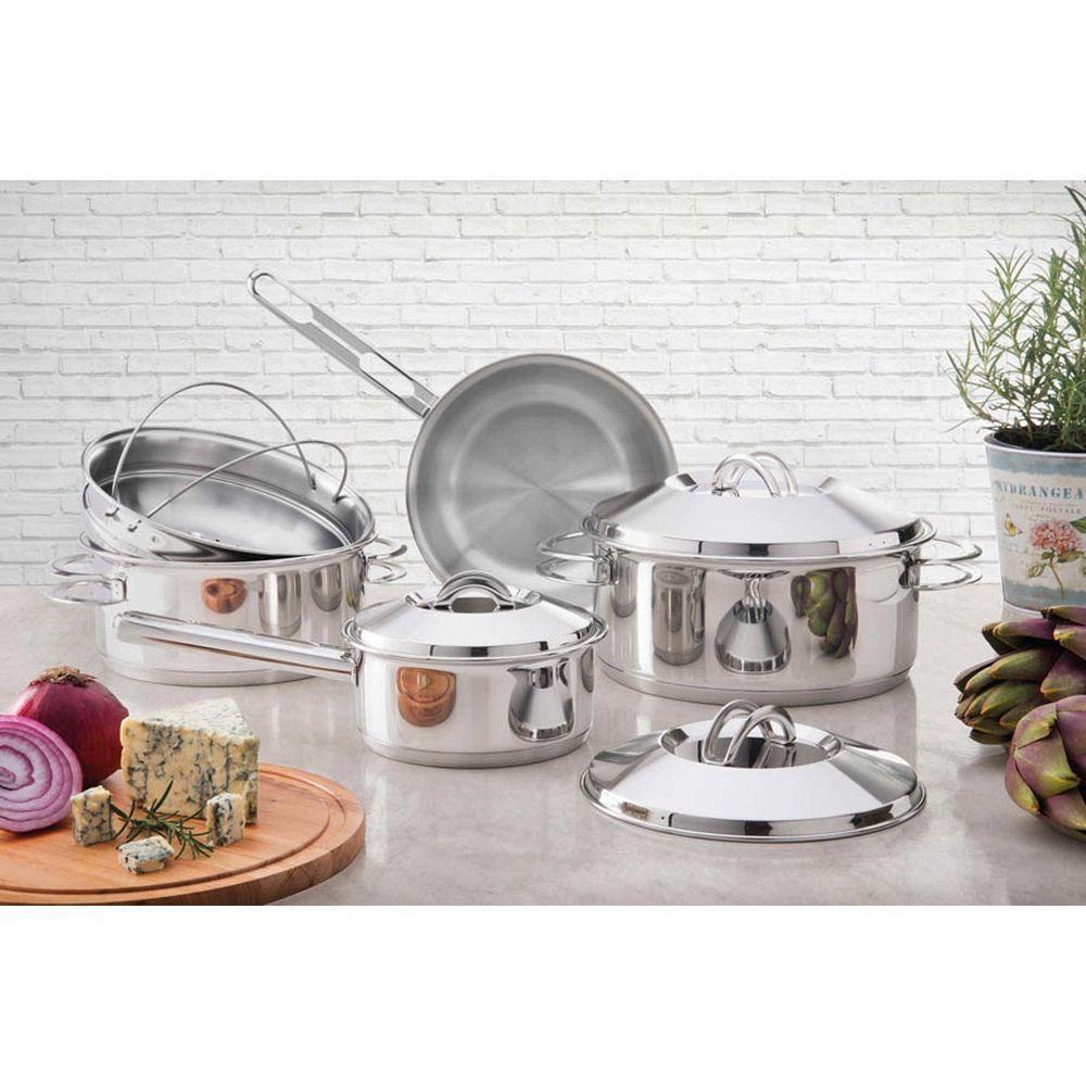 Caçarola Tramontina Solar Rasa Em Aço Inox Fundo Triplo Com Tampa E Alças 24 Cm 4,7 L Tramontina - 2