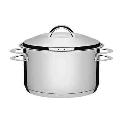 Caçarola Solar Solar Funda Em Aço Inox Fundo Triplo Com Tampa E Alças 28 Cm 8,4 L