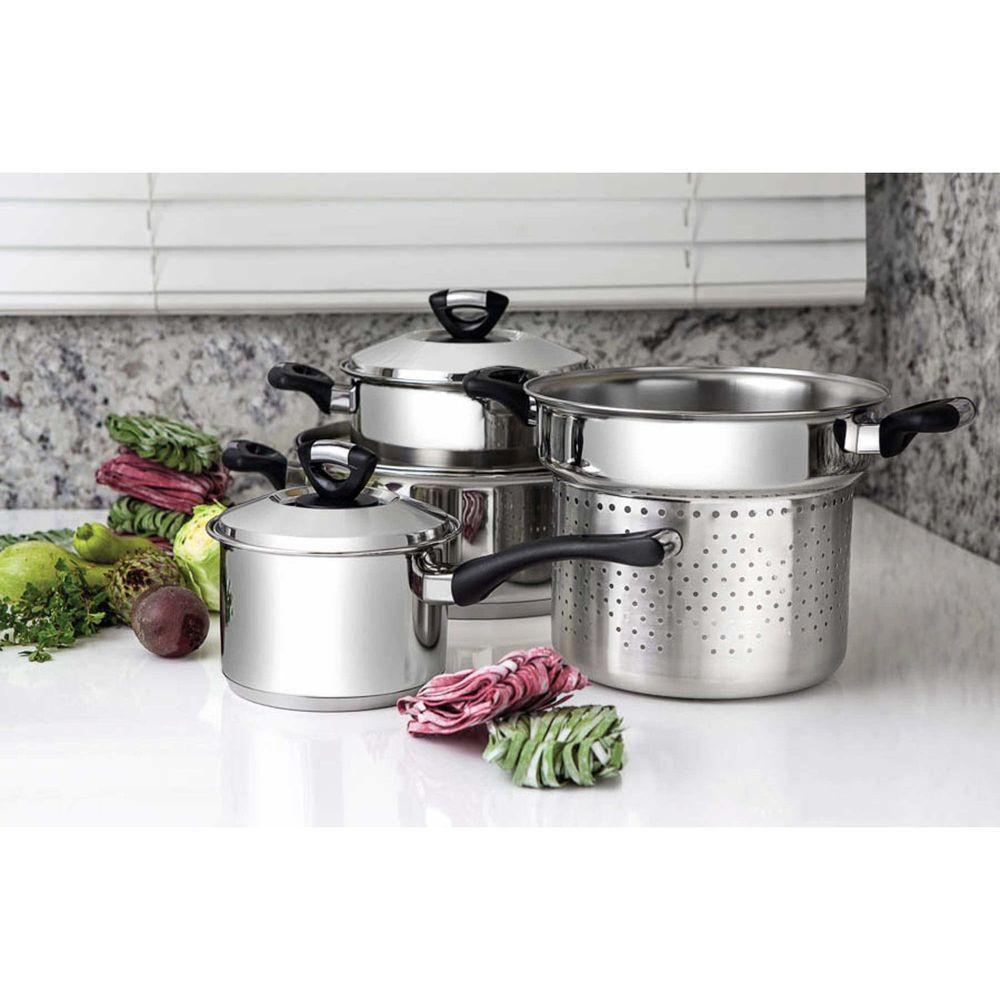 Caçarola Solar Baquelite Funda Em Aço Inox Fundo Triplo Com Tampa Alças De Baquelite 20 C - 2