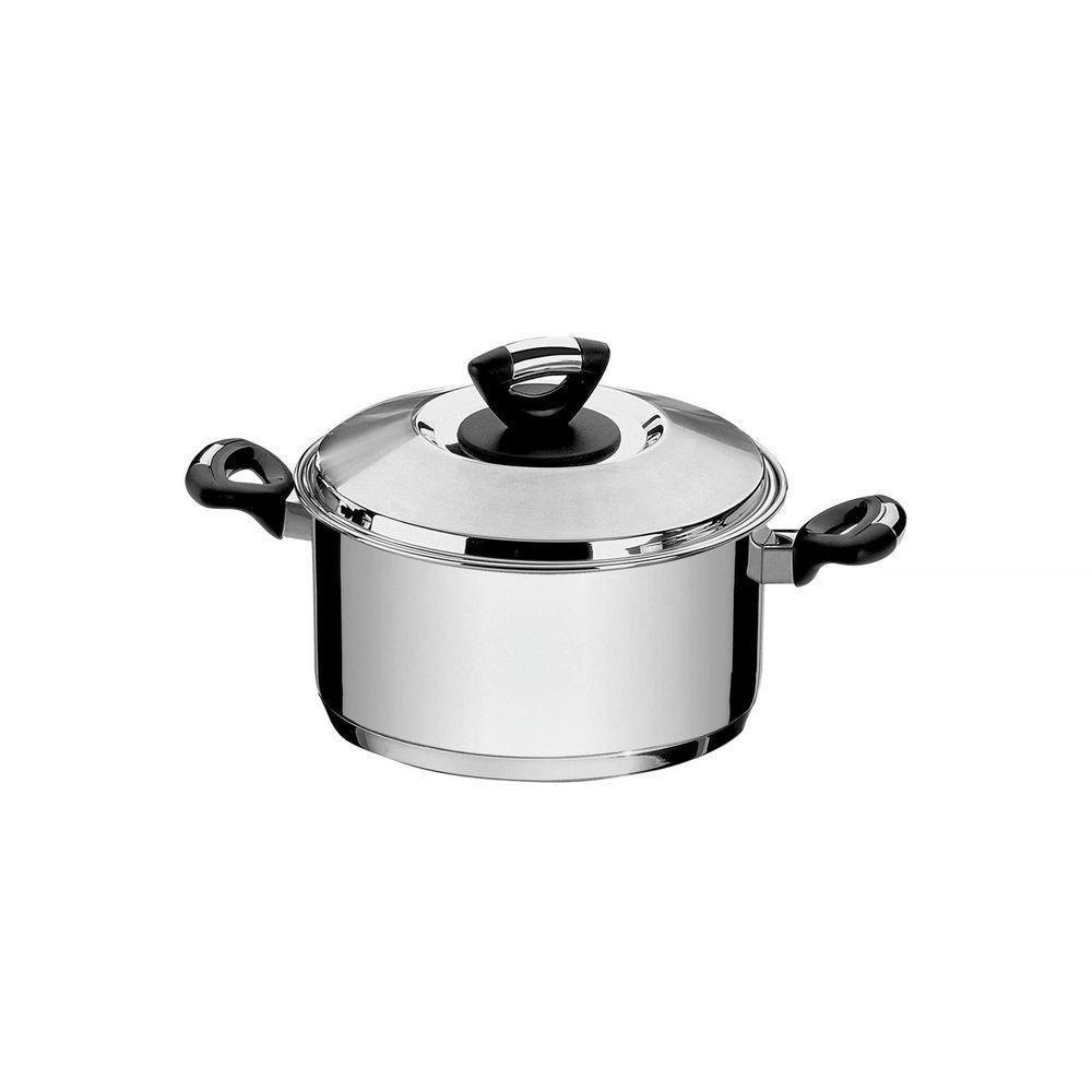 Caçarola Solar Baquelite Funda Em Aço Inox Fundo Triplo Com Tampa Alças De Baquelite 20 C - 6