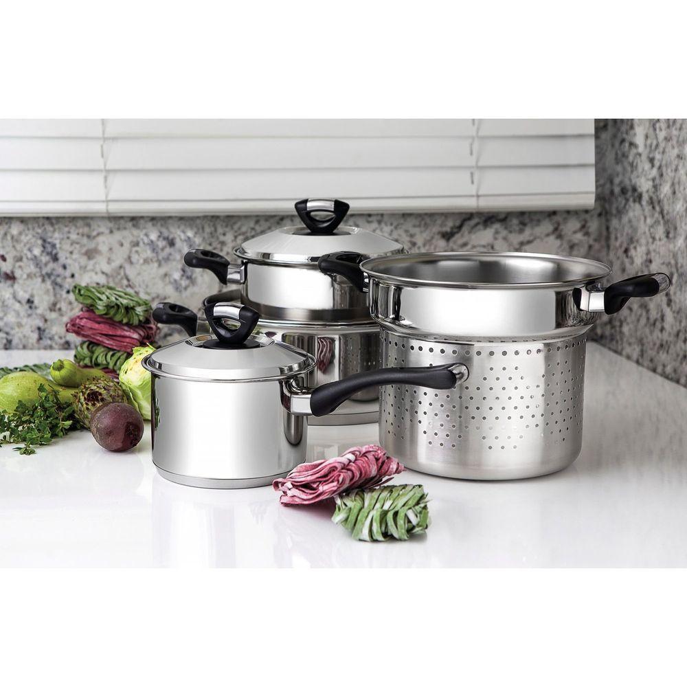 Caçarola Solar Baquelite Funda Em Aço Inox Fundo Triplo Com Tampa Alças De Baquelite 20 C - 9