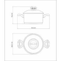 Caçarola Solar Baquelite Funda Em Aço Inox Fundo Triplo Com Tampa Alças De Baquelite 20 C - 5