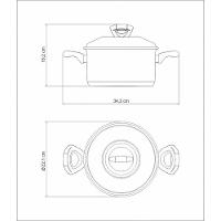 Caçarola Solar Baquelite Funda Em Aço Inox Fundo Triplo Com Tampa Alças De Baquelite 20 C - 7