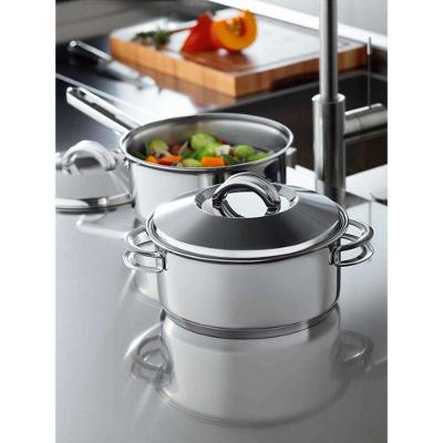 Caçarola Tramontina Rasa Solar Em Aço Inox Fundo Triplo Com Tampa E Alças 16 Cm 1,4 L Tramontina
