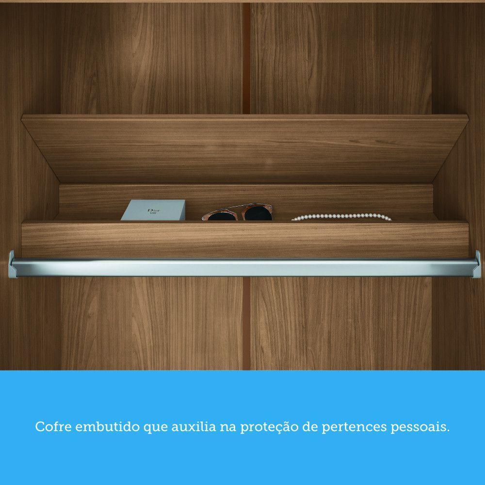 Guarda Roupa Solteiro 4 Portas Flex Buriti Santos Andirá Jatoba/areia - 6