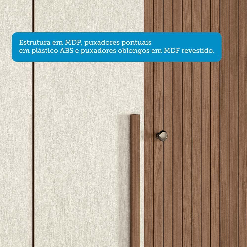 Guarda Roupa Solteiro 4 Portas Flex Buriti Santos Andirá Jatoba/areia - 9