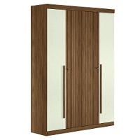Guarda Roupa Solteiro 4 Portas Flex Buriti Santos Andirá Jatoba/areia - 3