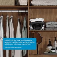 Guarda Roupa Solteiro 4 Portas Flex Buriti Santos Andirá Jatoba/areia - 5