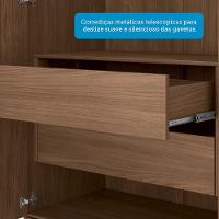 Guarda Roupa Solteiro 4 Portas Flex Buriti Santos Andirá Jatoba/areia - 8