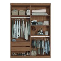 Guarda Roupa Solteiro 4 Portas Flex Buriti Santos Andirá Jatoba/areia - 10