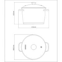 Caldeirão Tramontina Allegra Em Aço Inox Com Fundo Triplo E Tampa De Vidro 24 Cm 7,5 L Tramontina - 10