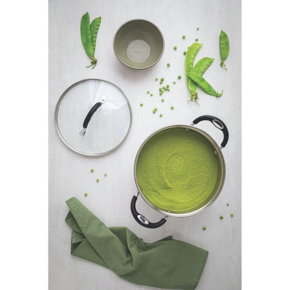 Caldeirão Astro Silicone Em Aço Inox Com Fundo Triplo Com Tampa De Vidro 30 Cm 20,8 L - 4