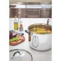 Caldeirão Astro Silicone Em Aço Inox Com Fundo Triplo Com Tampa De Vidro 30 Cm 20,8 L - 3
