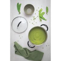 Caldeirão Astro Silicone Em Aço Inox Com Fundo Triplo Com Tampa De Vidro 30 Cm 20,8 L