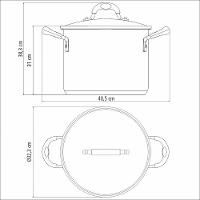 Caldeirão Astro Silicone Em Aço Inox Com Fundo Triplo Com Tampa De Vidro 30 Cm 20,8 L - 7