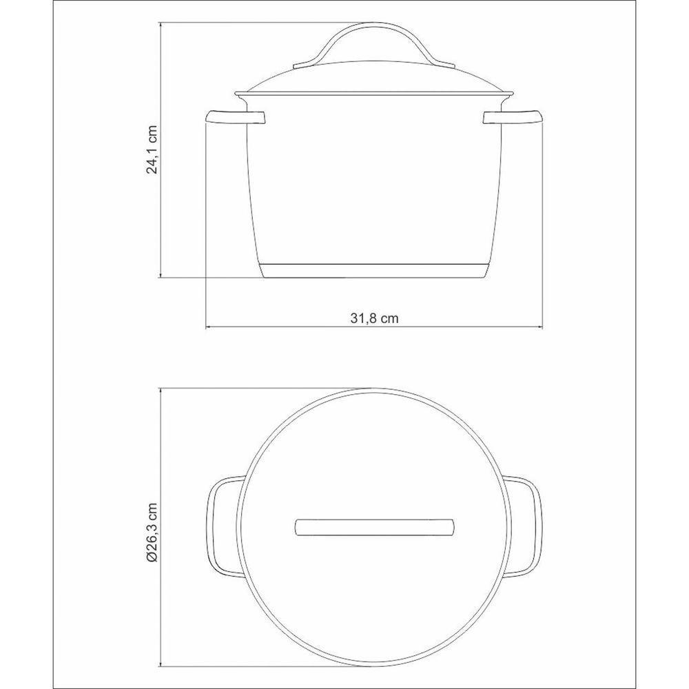 Caldeirão Tramontina Allegra Em Aço Inox Com Fundo Triplo 24 Cm 7,5 L Tramontina - 7