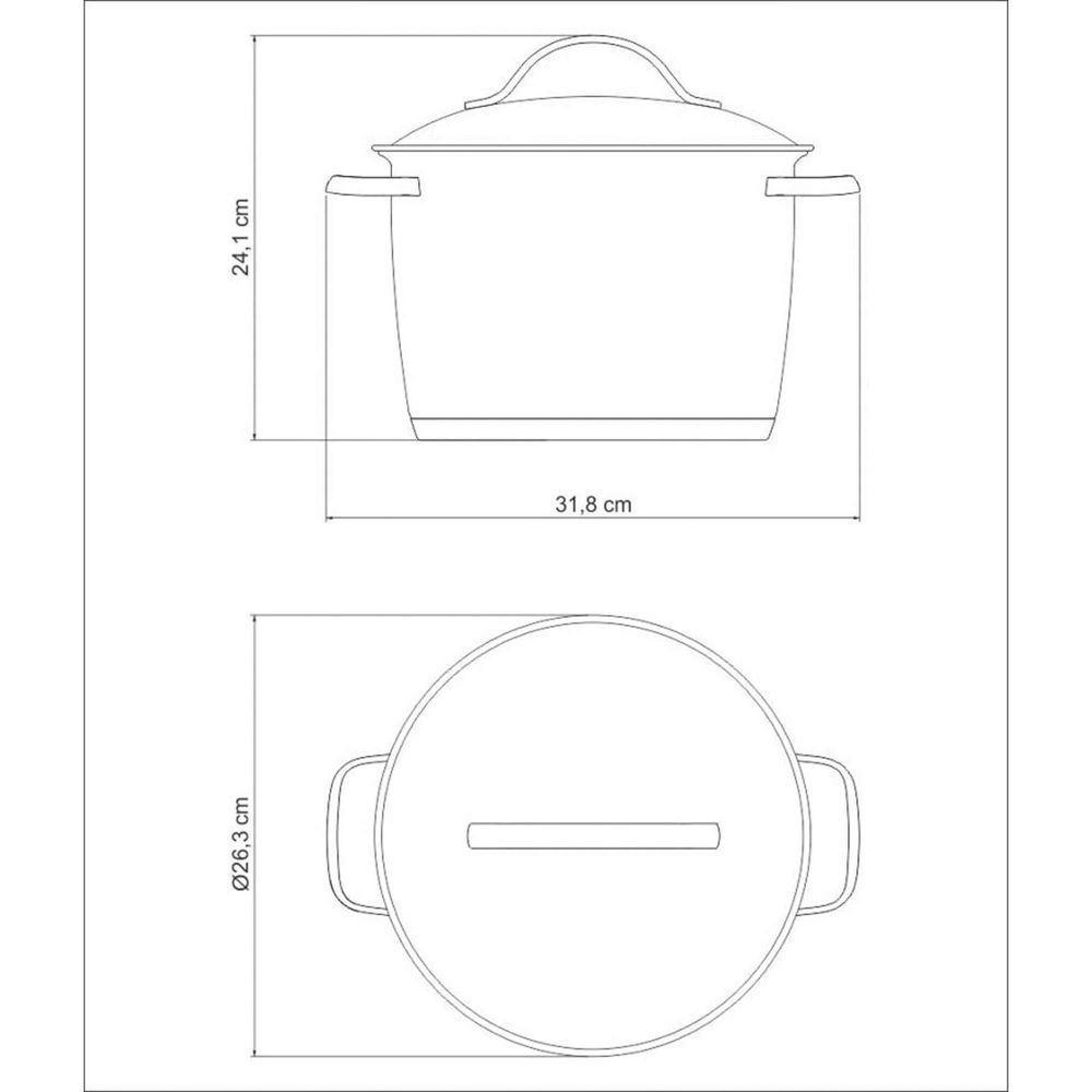 Caldeirão Tramontina Allegra Em Aço Inox Com Fundo Triplo 24 Cm 7,5 L Tramontina - 10