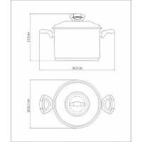 Caldeirão Solar Baquelite Em Aço Inox Fundo Triplo Com Tampa Alças De Baquelite 20 Cm 4,6 - 8