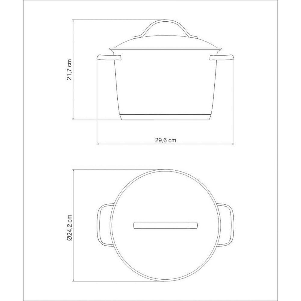 Caldeirão Tramontina Allegra Em Aço Inox Com Fundo Triplo 22 Cm 5,5 L Tramontina - 5