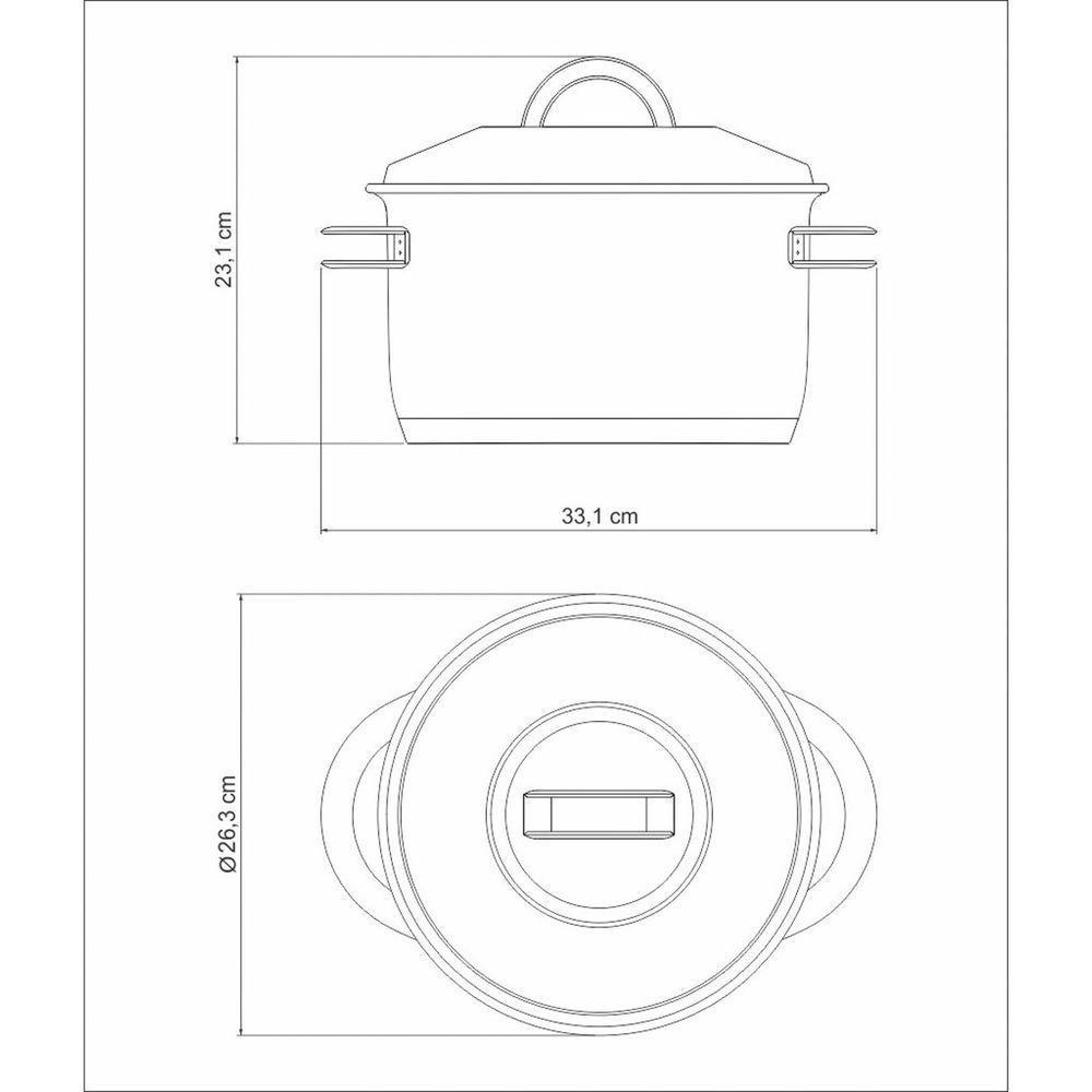 Caldeirão Tramontina Solar Em Aço Inox Fundo Triplo Com Tampa E Alças 24 Cm 7,8 L Tramontina - 9