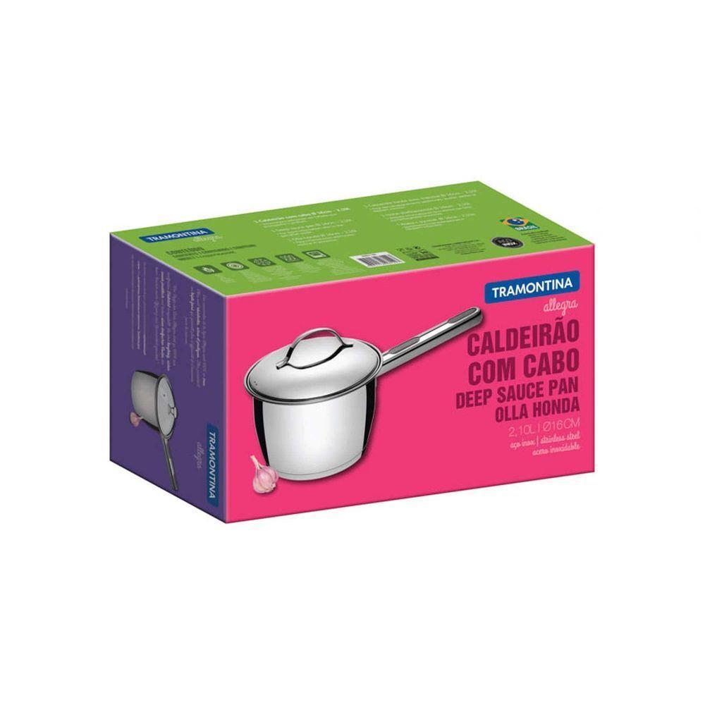 Caldeirão Tramontina Allegra Em Aço Inox Com Fundo Triplo 16 Cm 2,1 L Tramontina - 6