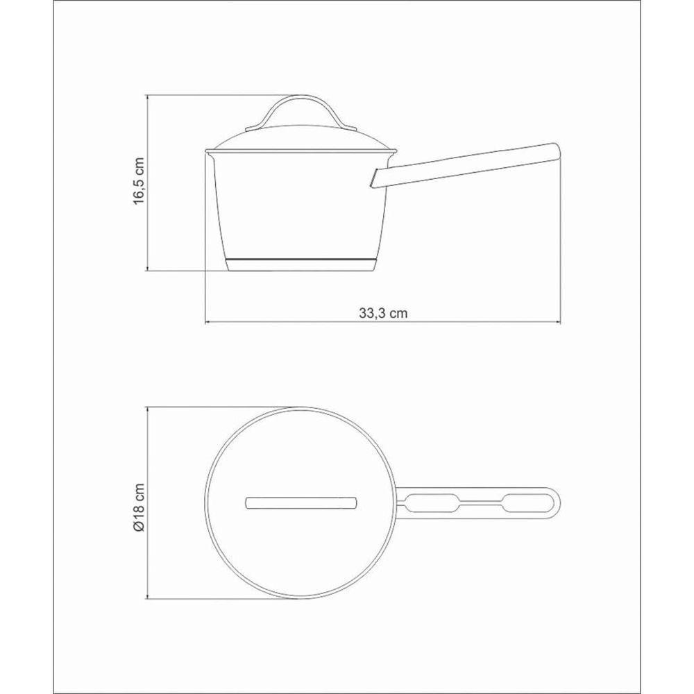 Caldeirão Tramontina Allegra Em Aço Inox Com Fundo Triplo 16 Cm 2,1 L Tramontina - 10