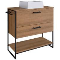 Gabinete E Cuba Banheiro Industrial 80 Cm Pt Gav 1028x94101 Mell Branco Pp Mell Branco - 1