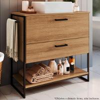 Gabinete E Cuba Banheiro Industrial 80 Cm Pt Gav 1028x94101 Mell Branco Pp Mell Branco - 6