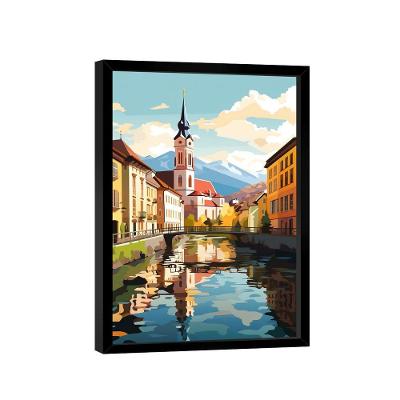 Quadro Arte Antiga Cidade -- Br Artes