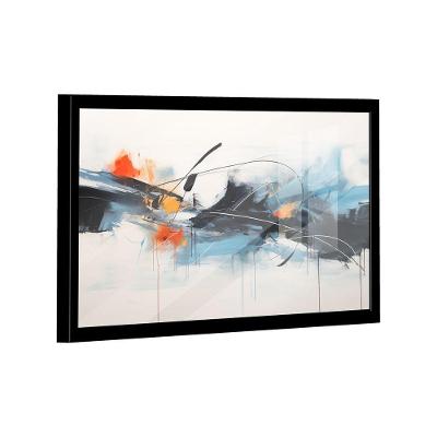 Quadro Abstrato Tinta Escorrendo -- Br Artes