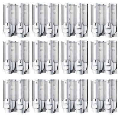 Dispenser Duplo Kit 12 Unidades Alcool Gel Sabonete Liquido Shampoo Banheiro Shopping Restaurante