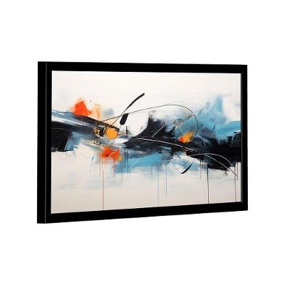 Quadro Abstrato Tinta Escorrendo -- Br Artes