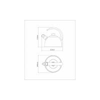 Chaleira Tramontina Com Apito Em Aço Inox Cabo Preto 2,1 L Tramontina - 2