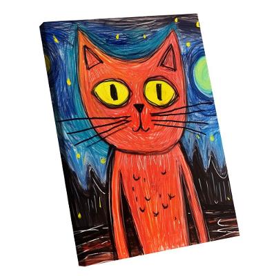 Quadro Gato Arte Da Escola -- Br Artes