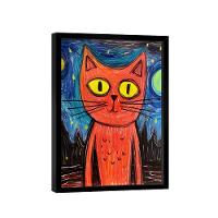 Quadro Gato Arte Da Escola -- Br Artes - 3