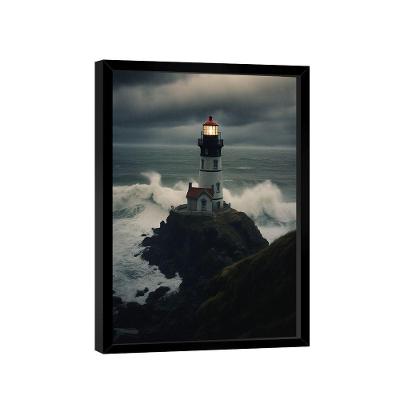 Quadro Farol Na Rocha -- Br Artes