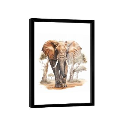 Quadro Elefante Aquarela -- Br Artes