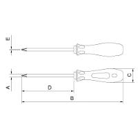 Chave De Fenda Ponta Cruzada Em Cobre-berilio 8x200 Mm (5-16x8") Tramontina Pro Tramontina - 2