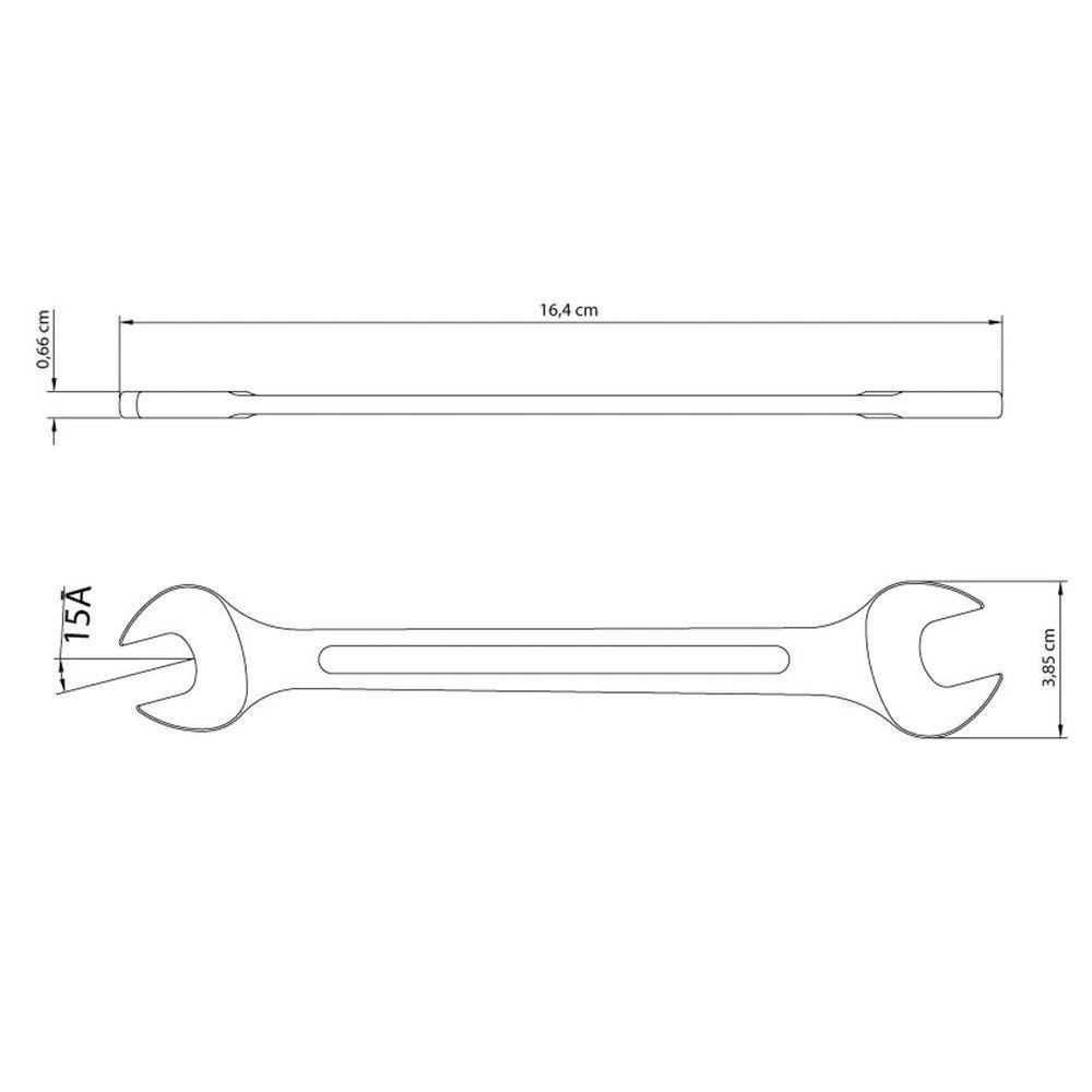 Chave Fixa 16x17 Mm Tramontina Basic Com Corpo Em Aço Especial Cromado Tramontina - 2